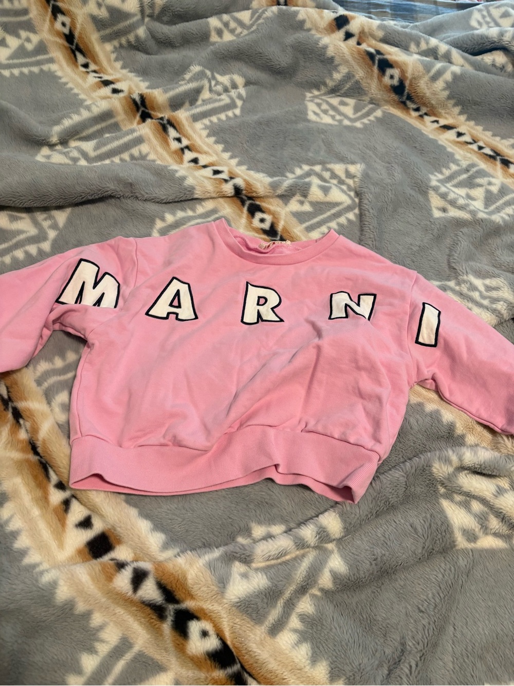 Marni Pink Logo Crewneck Sweatshirt